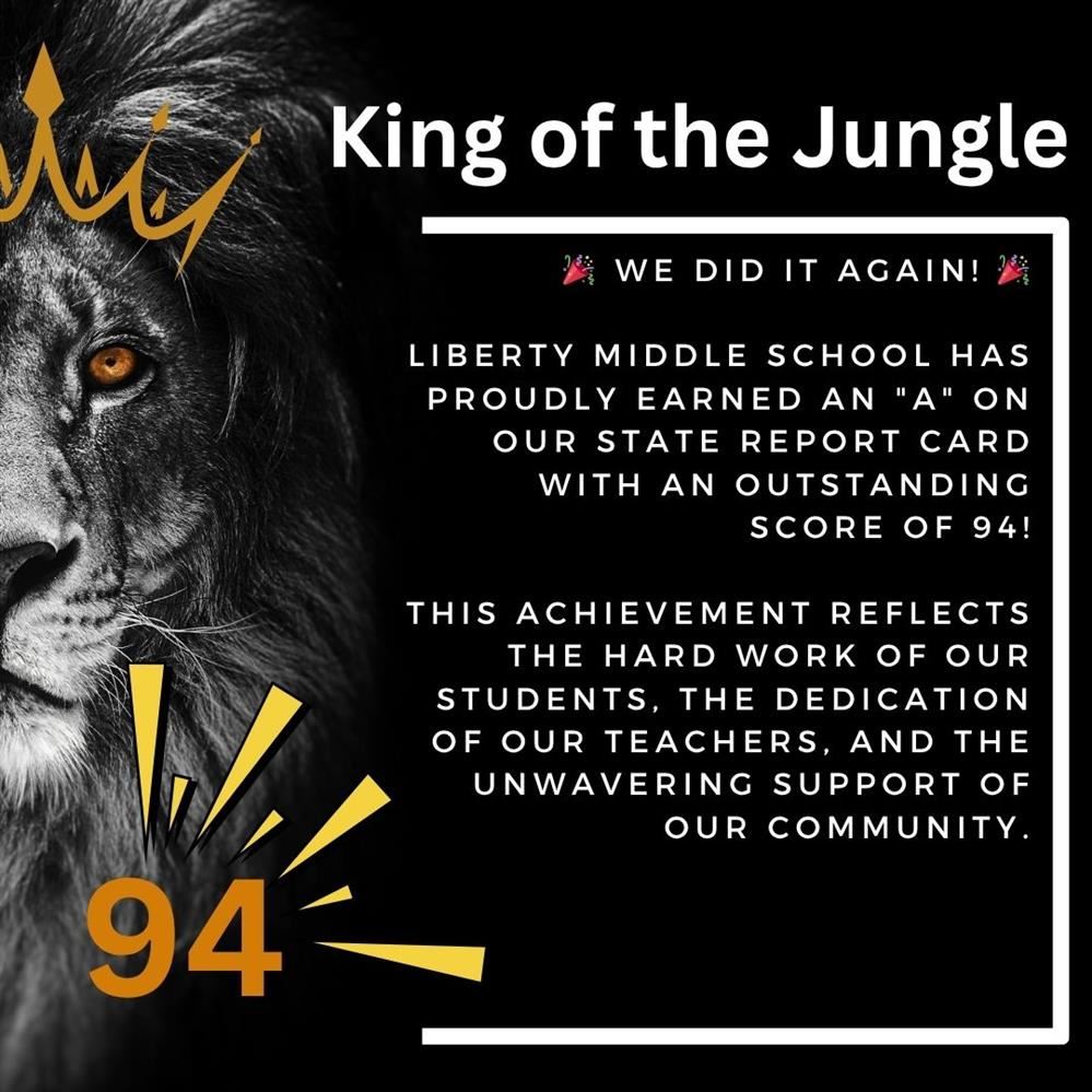  black background with white lion and orange and white text